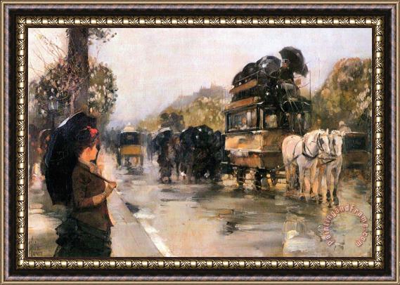 Childe Hassam Champs Elysees Paris Framed Painting