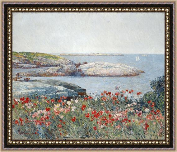 Childe Hassam Poppies, Isles of Shoals Framed Painting