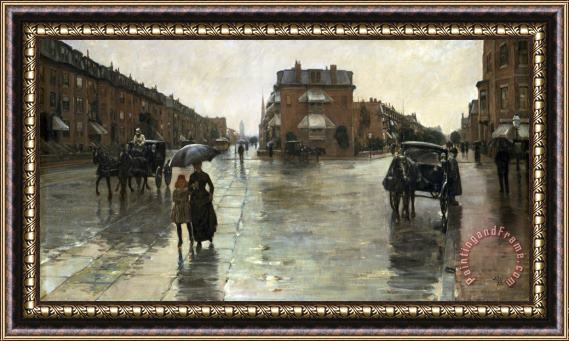 Childe Hassam Rainy Day, Boston Framed Painting