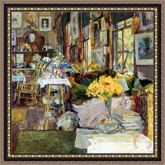 Childe Hassam Room of Flowers 1894 Framed Painting