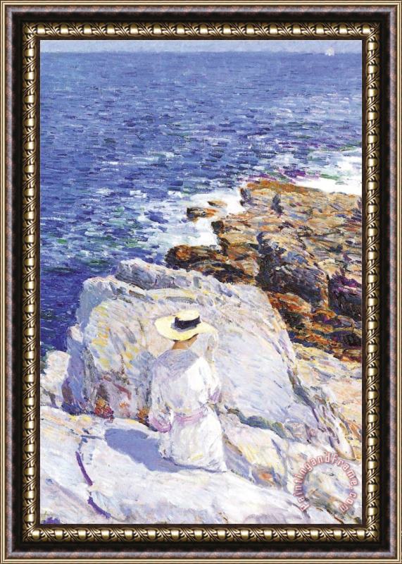 Childe Hassam Southern Rock Riffs Appledore Framed Painting