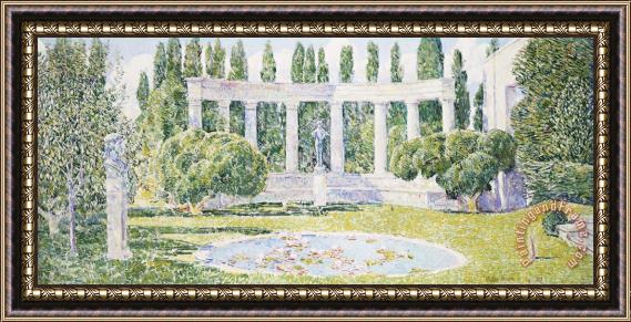 Childe Hassam The Bartlett Gardens Framed Painting