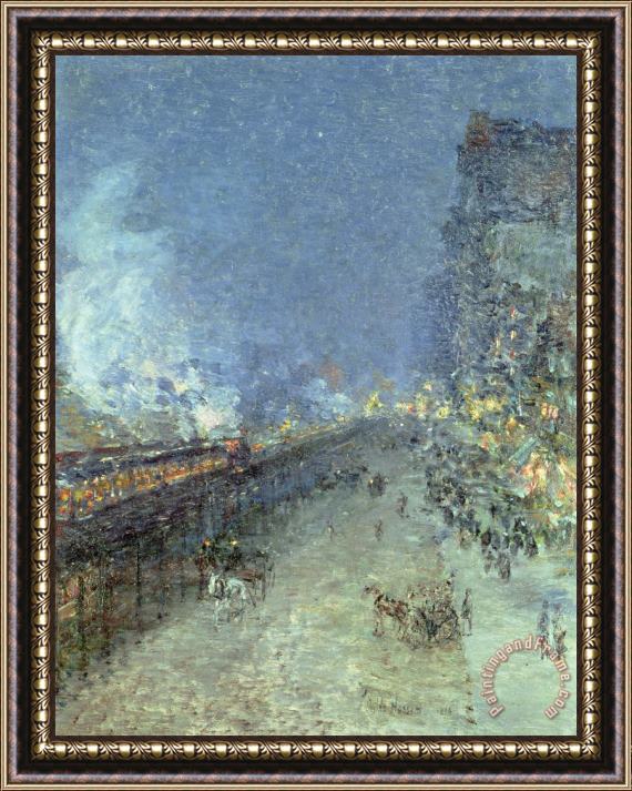 Childe Hassam The El Framed Painting