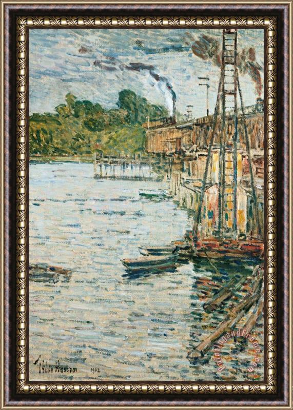 Childe Hassam The Mill Pond Framed Painting