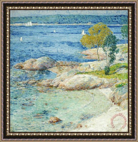 Childe Hassam The Outer Harbour Framed Painting
