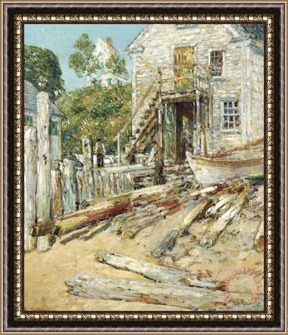 Childe Hassam The Riggers Shop Framed Print