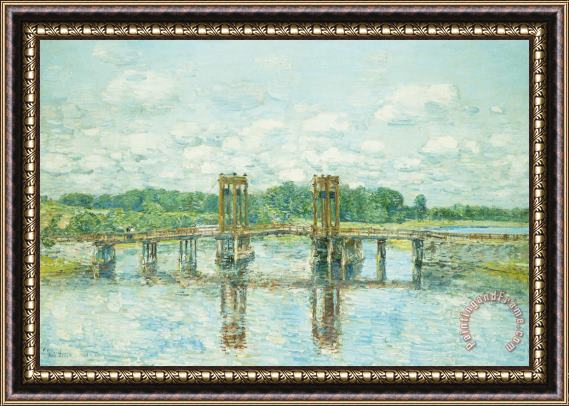 Childe Hassam The Toll Bridge New Hampshire Framed Painting
