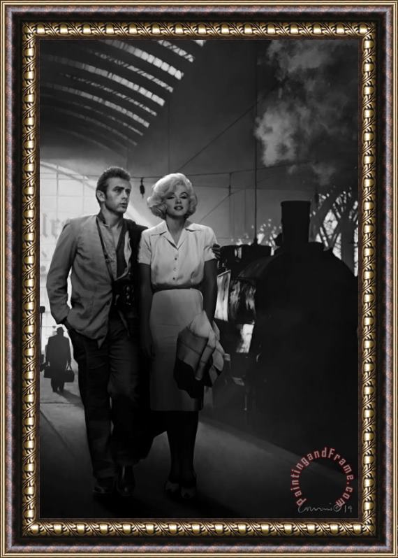 chris consani James Dean And Marilyn at The Station Framed Print