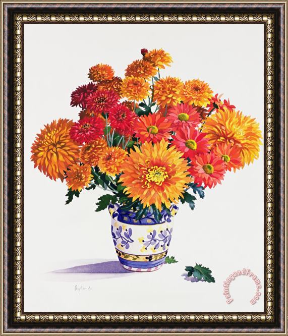 Christopher Ryland October Chrysanthemums Framed Print