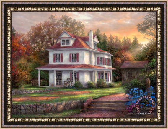 Chuck Pinson Stone Terrace Farm Framed Painting