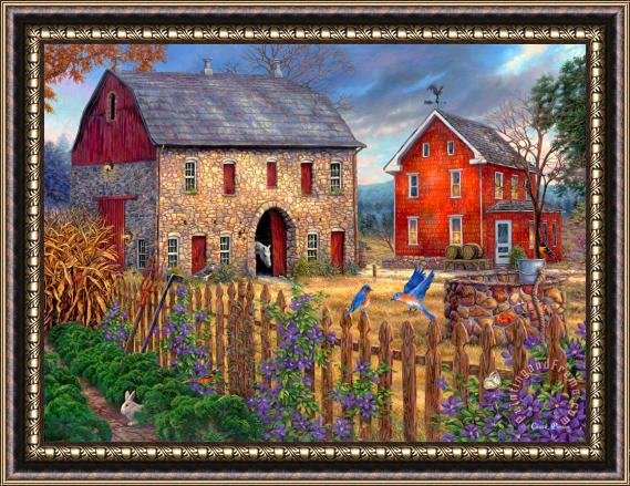 Chuck Pinson The Bluebirds' Song Framed Painting
