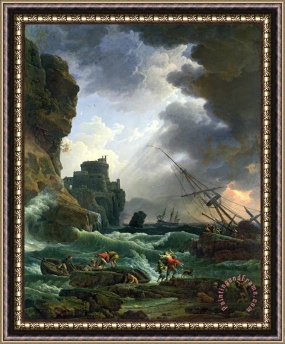 Claude Joseph Vernet The Storm Framed Painting