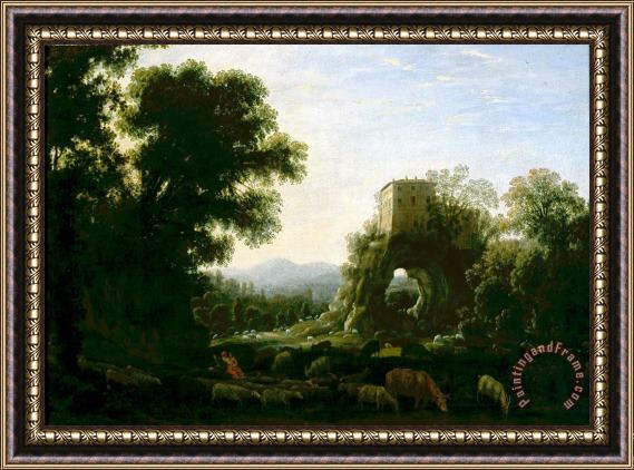 Claude Lorrain Pastoral Landscape Framed Painting