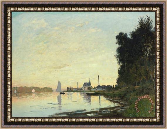 Claude Monet Argenteuil in Late Afternoon Framed Painting