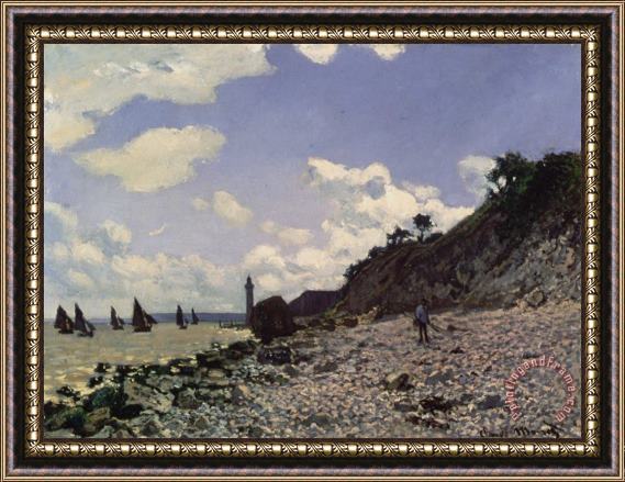 Claude Monet Beach at Honfleur Framed Print