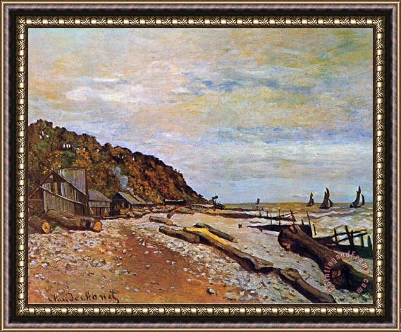 Claude Monet Boatyard near Honfleur Framed Painting