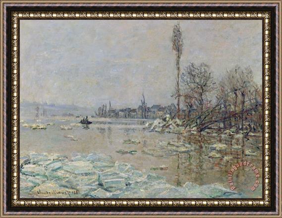 Claude Monet Breakup of Ice Framed Painting