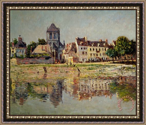 Claude Monet By the River at Vernon Framed Painting