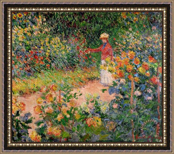 Claude Monet Garden at Giverny Framed Print
