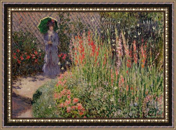 Claude Monet Gladioli Framed Print