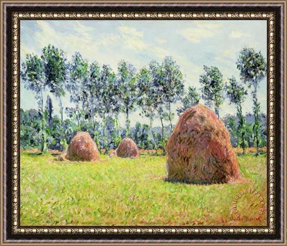 Claude Monet Haystacks at Giverny Framed Print