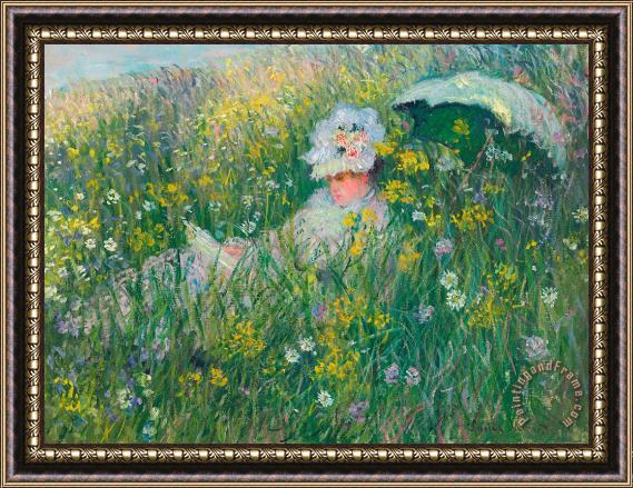 Claude Monet In the Meadow Framed Print