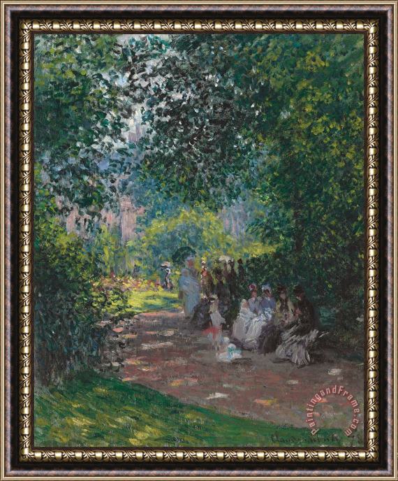Claude Monet In The Park Monceau Framed Painting