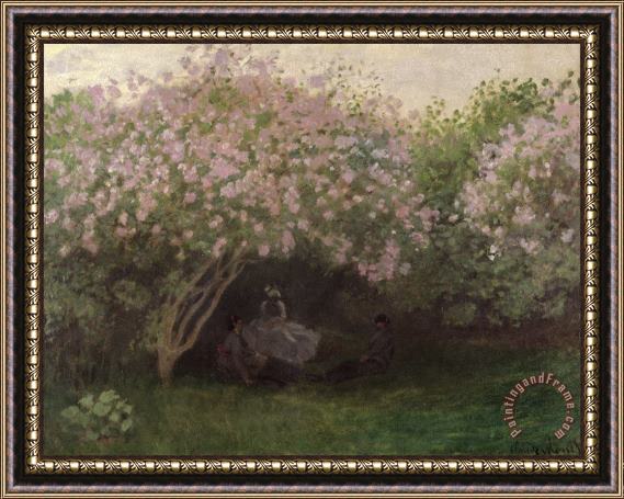 Claude Monet Lilacs Framed Painting