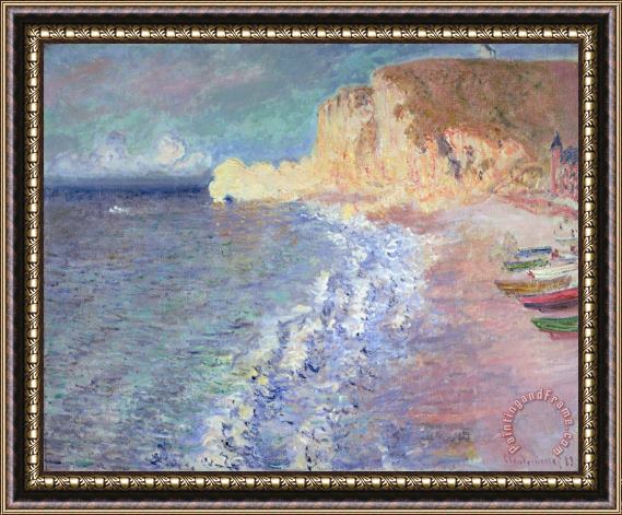 Claude Monet Morning at Etretat Framed Print