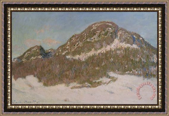 Claude Monet Mount Kolsaas in Sunlight Framed Painting