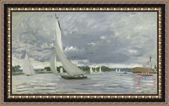 Claude Monet Regatta at Argenteuil Framed Painting