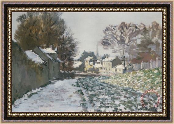 Claude Monet Snow At Argenteuil Framed Painting