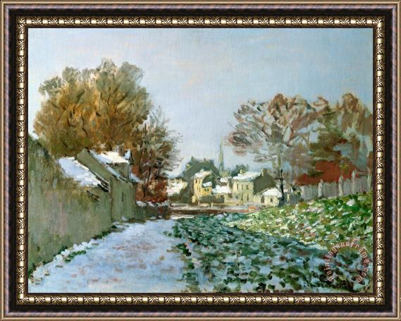 Claude Monet Snow at Argenteuil Framed Painting