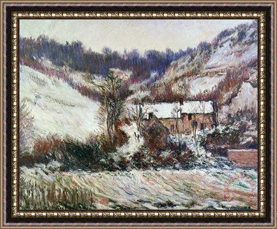 Claude Monet Snow near Falaise Framed Painting