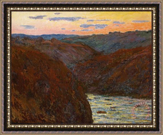 Claude Monet Sunset Framed Print