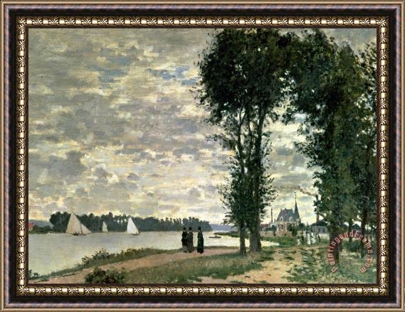 Claude Monet The Banks of the Seine at Argenteuil Framed Painting