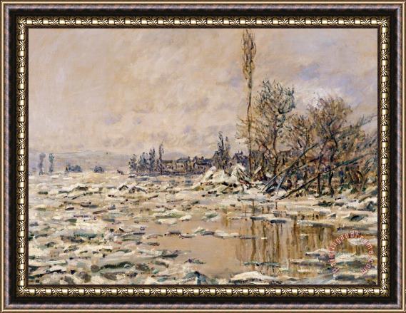 Claude Monet The Break-up Of The Ice Framed Painting