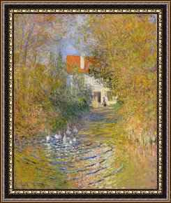 A Pond in The Morvan Framed Prints - The Duck Pond by Claude Monet
