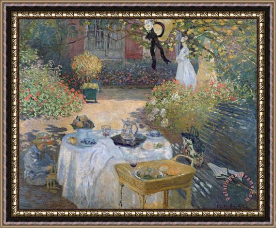Claude Monet The Luncheon Framed Print