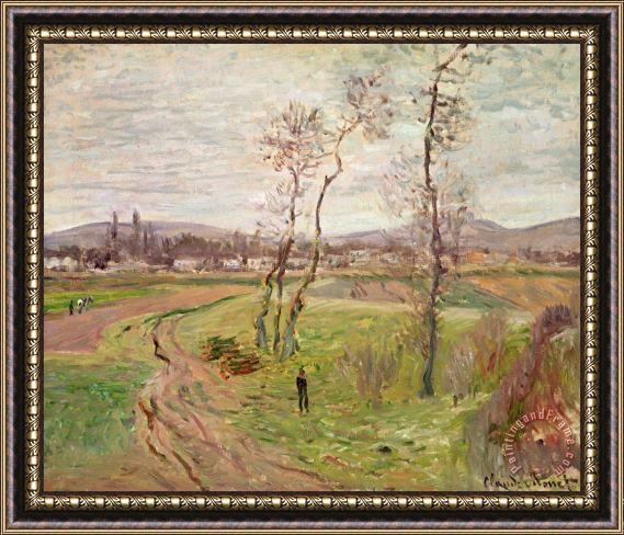 Claude Monet The Plain At Gennevilliers Framed Painting