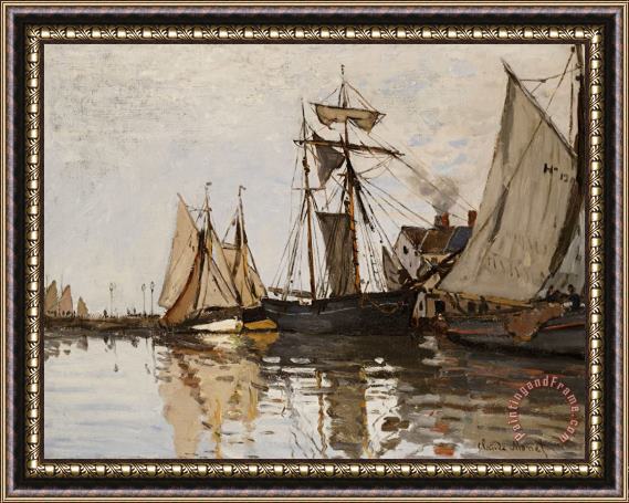 Claude Monet The Port of Honfleur Framed Painting
