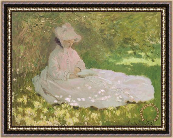 Claude Monet The Reader Framed Painting