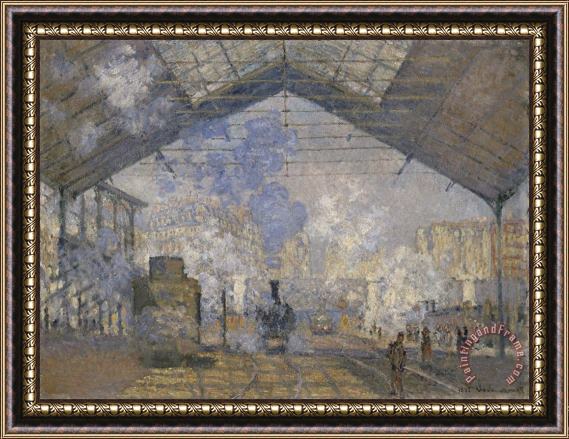 Claude Monet The Saint-lazare Station Framed Painting
