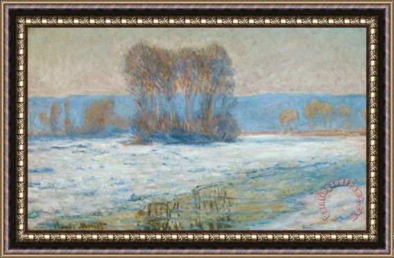 Claude Monet The Seine at Bennecourt Framed Painting