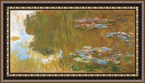 A Pond in The Morvan Framed Prints - The Water Lily Pond by Claude Monet