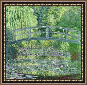 A Pond in The Morvan Framed Prints - The Waterlily Pond by Claude Monet