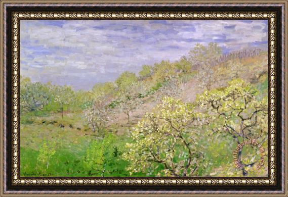 Claude Monet Trees in Blossom Framed Painting
