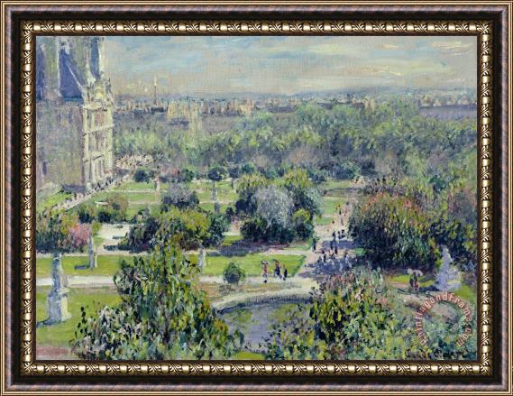 Claude Monet View of the Tuileries Gardens Framed Painting
