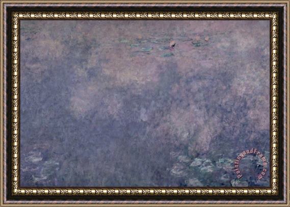 Claude Monet Waterlilies Two Weeping Willows Framed Painting