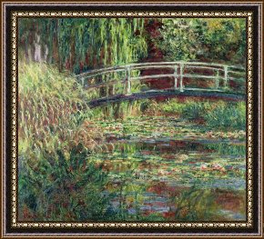 A Pond in The Morvan Framed Prints - Waterlily Pond by Claude Monet